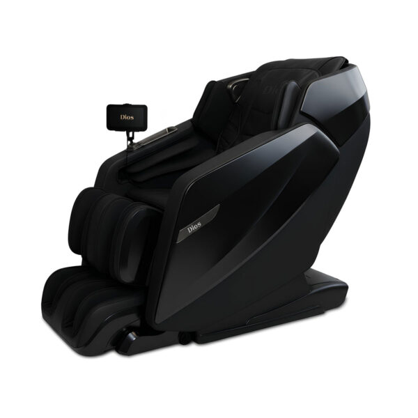 Dios Flexa – World’s First 181° Full-Body Hyper-Extension Stretching Chair | Industry's Longest 56" SL-Track, 6-Level 4D Rollers & First-Ever 4-Step Precision Ankle Massage - BLACK