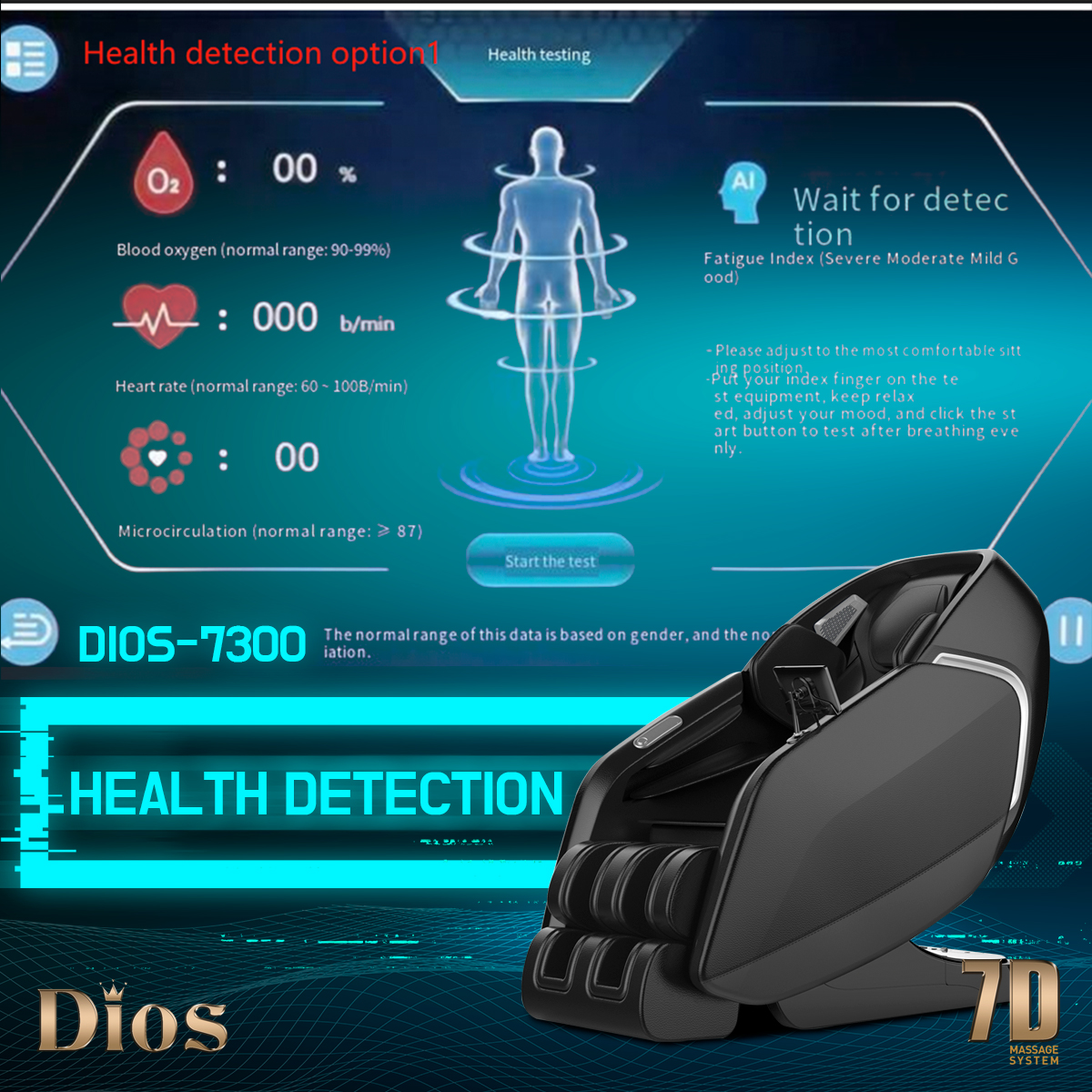 Dios-7300 7D AI Dual Core (4D+3D) Roller, Air Float System Black - Image 7