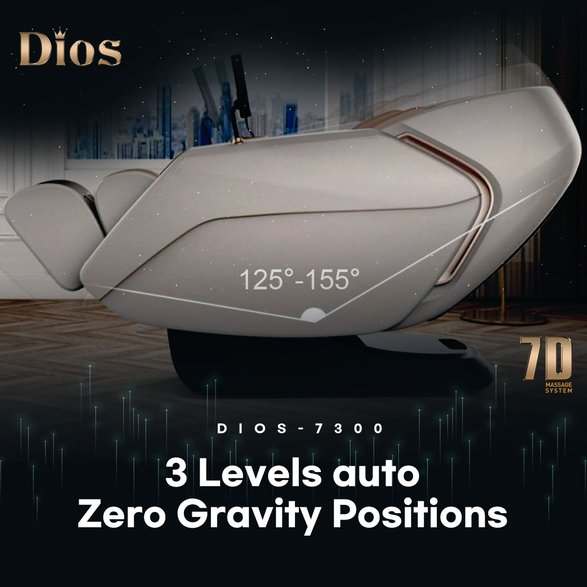 Dios-7300 7D AI Dual Core (4D+3D) Roller, Air Float System Black - Image 9