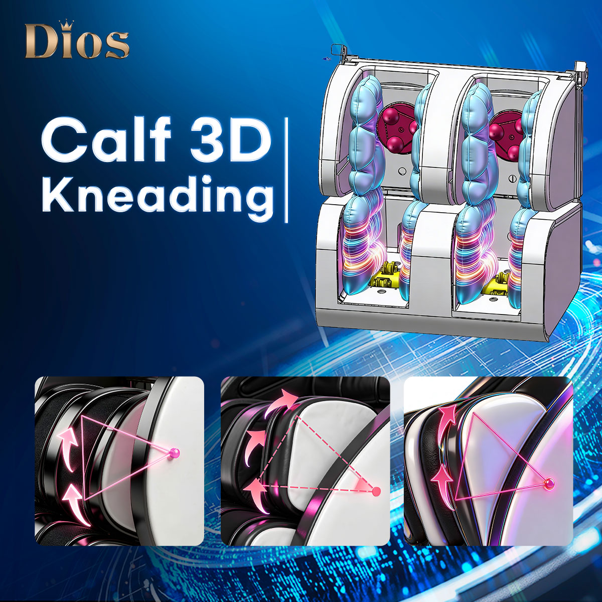 Dios-7300 7D AI Dual Core (4D+3D) Roller, Air Float System Black - Image 6